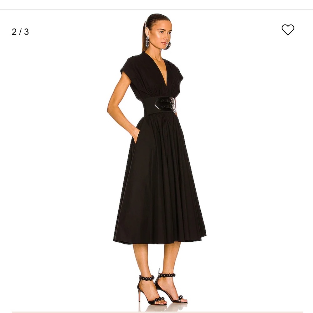 ALAIA BELTED MIDI JAPANESE POPLIN DRESS - Picture 16 of 16